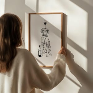 Ungarische Vizsla Wand Kunst | Vizsla Zeichnung, Ungarisch Vizsla Zeichnung, Geschenk für Hundeliebhaber, Vizsla Zeichnung, Hundedruck, anpassbare Farbe