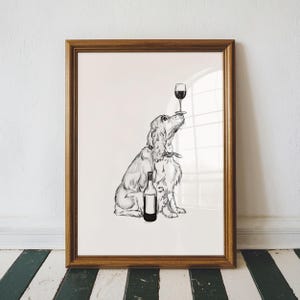 English Springer Spaniel Wall Art, Springer Spaniel Drawing, Dog Lovers Gift, Springer, Spaniel Print, Dog Poster, Customisable Colour