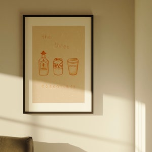 Drinks Wall Art | Tequila, Coffee, Coke Zero - Digital Prints for Home and Bar Decor