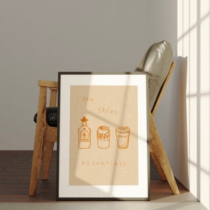Drinks Wall Art | Tequila, Coffee, Coke Zero - Digital Prints for Home and Bar Decor