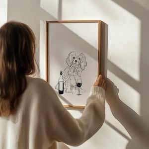 Cavalier King Charles Spaniel wall art | King Charles Spaniel drawing, Dog Lovers Gift, Cavalier Drawing, Dog Print, Customisable Colour