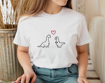 Dino Love T-Shirt: Cute Dinosaur Couple, Anniversary Gift