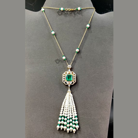 Diamond tassel necklace sale