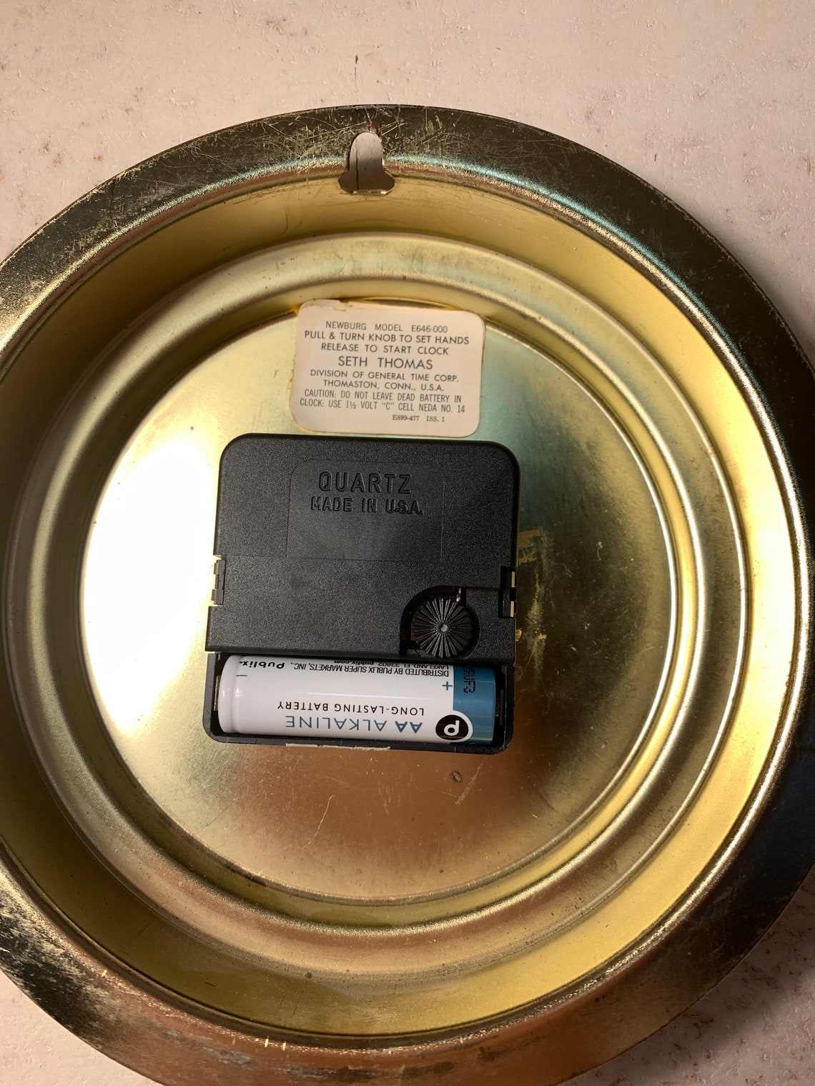 Vintage Seth Thomas 1813 Wood Battery Operated Wall Clock W/ Etsy