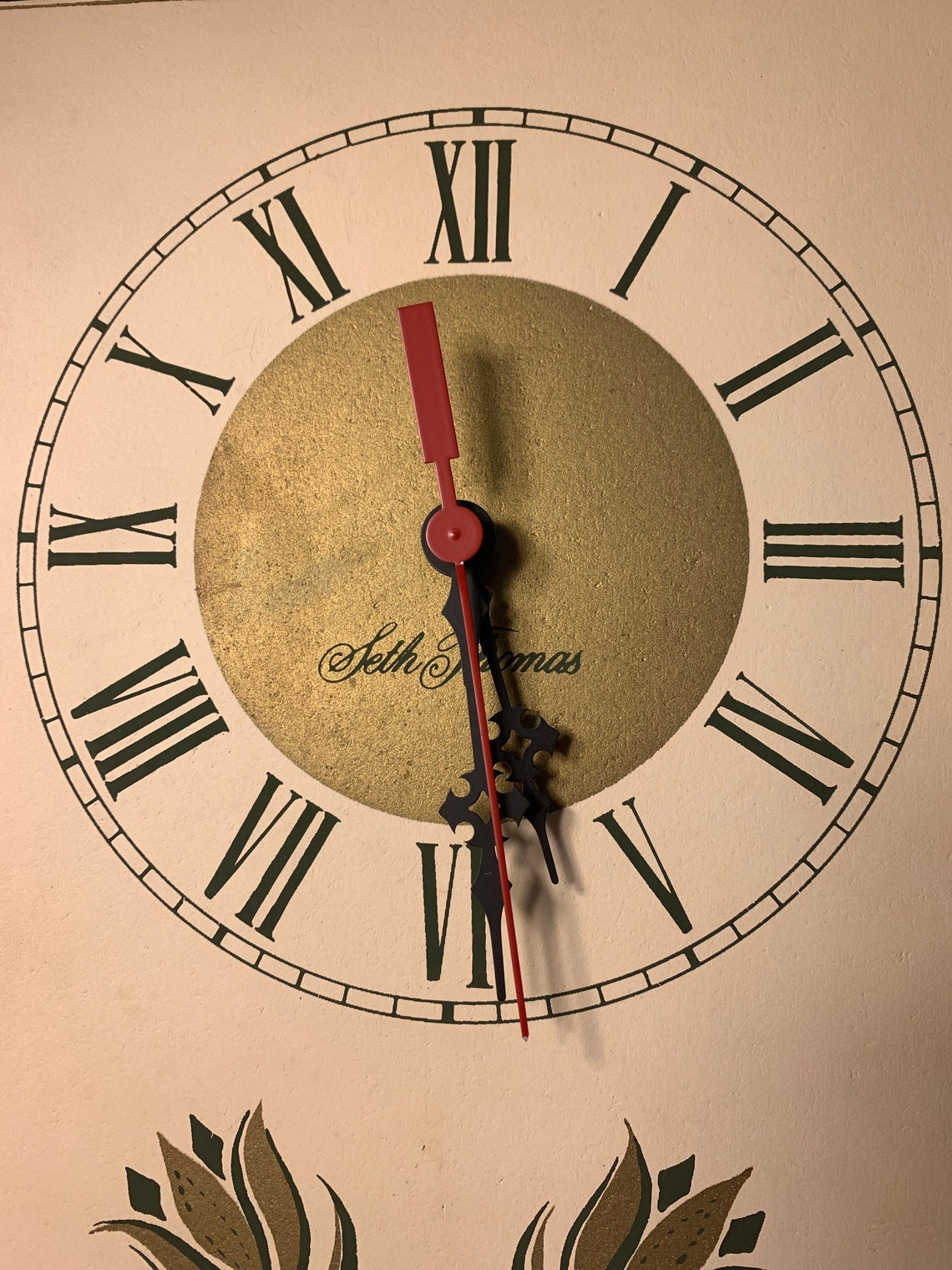 Vintage Seth Thomas 1813 Wood Battery Operated Wall Clock W/ Etsy