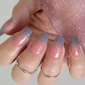 SUMMER SOLSTICE- teal coral thermal dip powder, thermal nail dip, mood dip powder, nail dip powder, dip powder nails, nail dips,