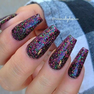 HAUNTED-glitter dip powder, glitter nail dip, dip powder, nail dip powder, dip powder nails, nail dips, Halloween dip powder