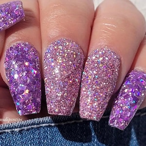PURPLE RAIN- glitter dip powder, glitter nail dip, dip powder, nail dip powder, dip powder nails, nail dips