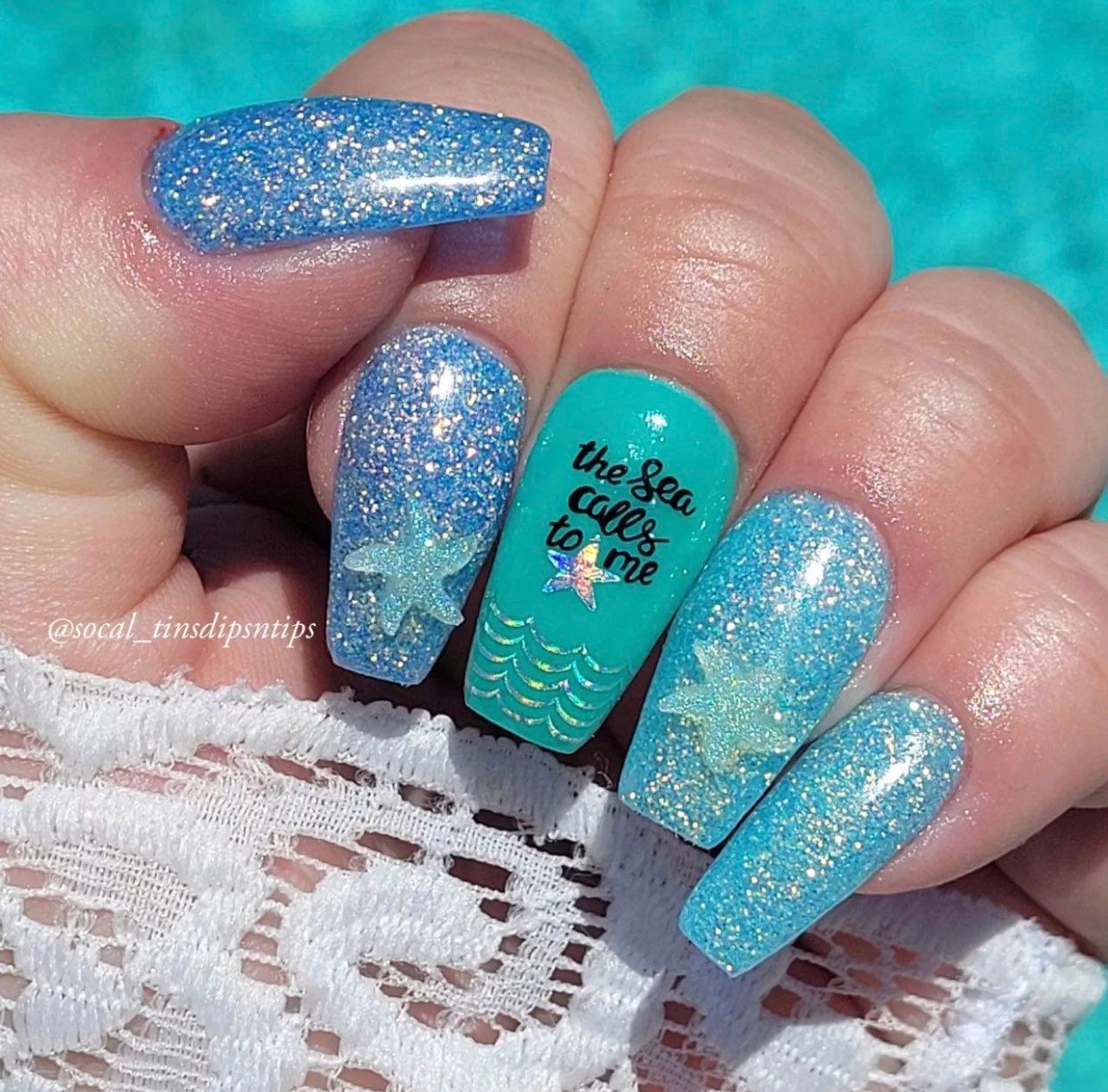 CURAÇAO Glitter Dip Powder Dip Powder Dip Powder Dip Etsy