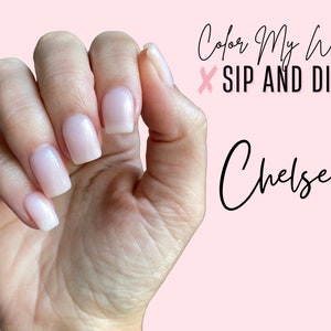 CHELSEA- milky pink nail dip powder, french dip powder, nail dip, dip nails, nail dips, dip powder for nails, baby boomer dip powder