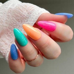 SPARKLING SUMMER COLLECTION-glitter collection, dip powder, nail dip, nail dip powder, dip powder nails, nail dip, dip powder, Mermaid mani