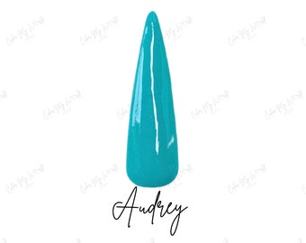 AUDREY - trempette en poudre bleu sarcelle, trempette pour ongles bleu sarcelle, poudre de trempette, poudre de trempette pour les ongles, trempette en poudre pour ongles, produits de trempe pour les ongles