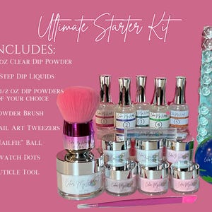 Dip Powder Starter Kit- dip powder liquids, dip powder kit, nail dip powder starter kit, nail dip starter kit, nail dip liquids image 2