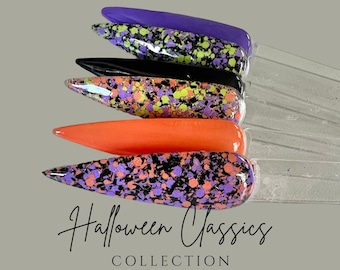 HALLOWEEN CLASSICS- Halloween nails, Halloween dip powder, nail dip, Halloween mani, nail dip, dip powder collection