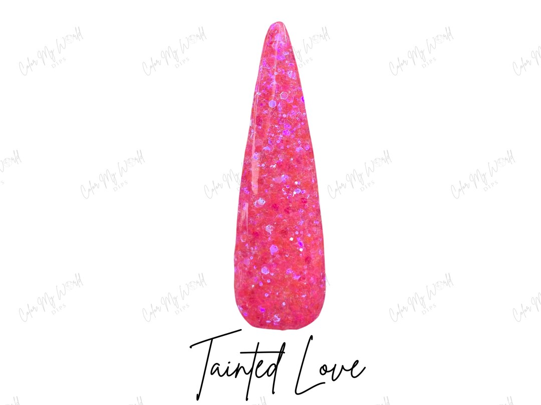TAINTED LOVE Pink Glitter Dip Powder Pink Neon Glitter Neon Etsy