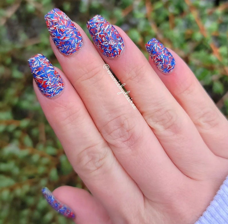 YOURE A FIREWORK- patriotic nail dip powder, patriotic glitter dip powder, dip powder, nail dip powder, nail dip, dip powder nails image 6