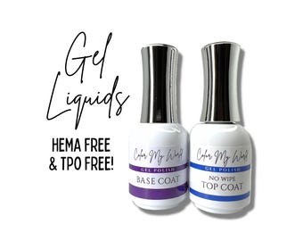 GEL LIQUIDS- gel top coat, nail gel top coat, top coat, nail top coat, gel polish, gel base coat, gel base, gel top and base