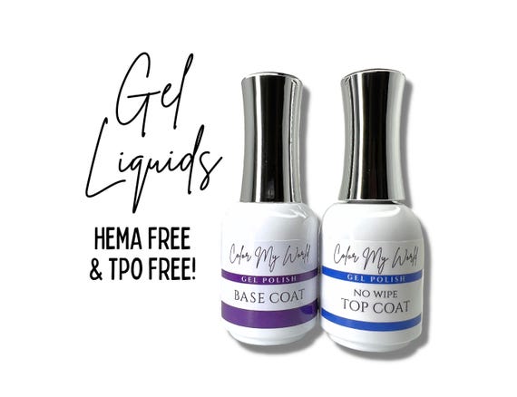 GEL LIQUIDS- gel top coat, nail gel top coat, top coat, nail top coat, gel polish, gel base coat, gel base, gel top and base