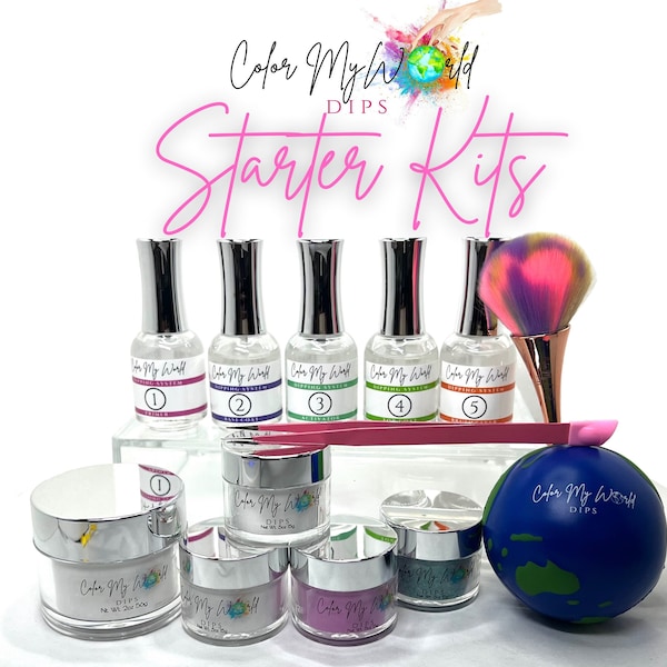 Dip Powder Starter Kit- dip powder liquids, dip powder kit, nail dip powder starter kit, nail dip starter kit, nail dip liquids