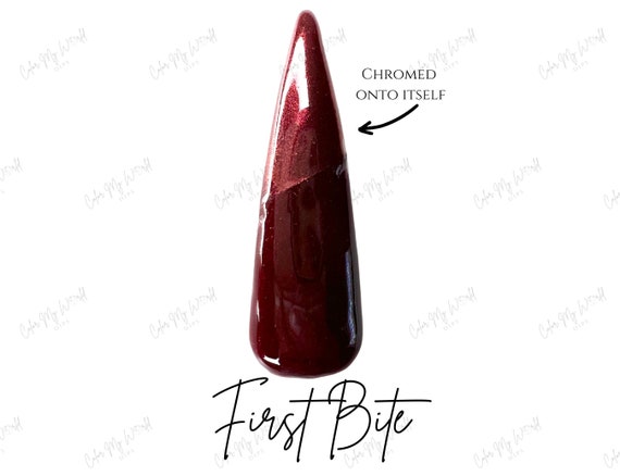FIRST BITE- dip powder, red dip powder, dark red dip powder, nail dip powder, dip powder nails, nail dips