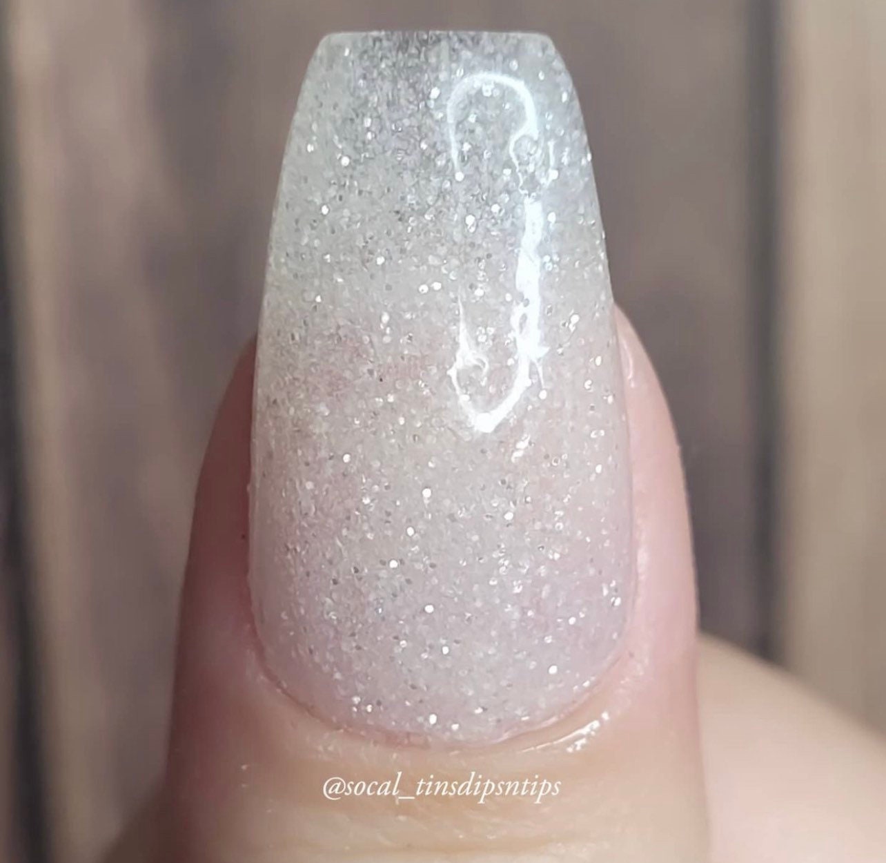 Sugar  White Shimmer Nail Dip Powder, white acrylic nail powder for n –  Nailed Aesthetics