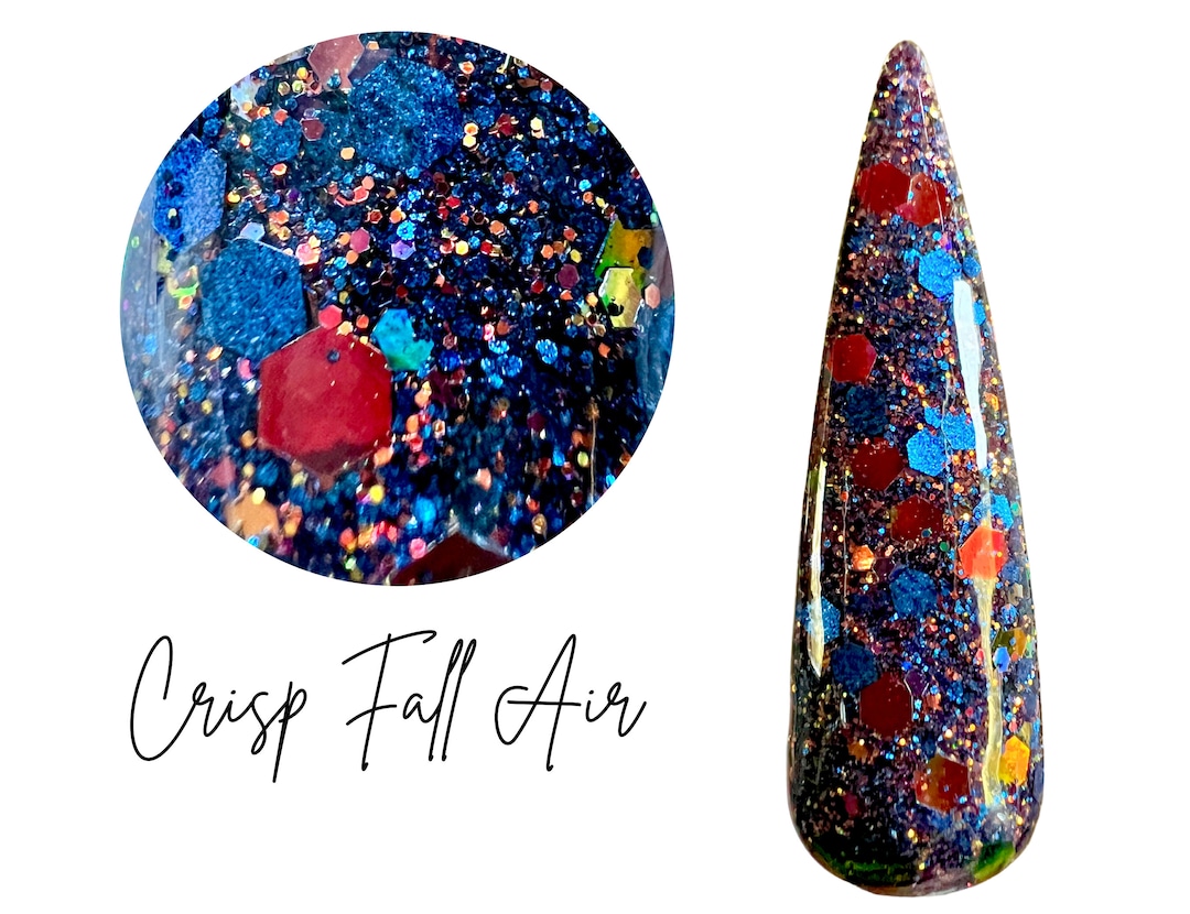 CRISP FALL AIR- Fall Glitter Dip Powder, Glitter Nail Dip, Dip Powder ...