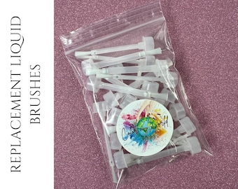 May include: A clear plastic bag filled with white replacement liquid brushes. The bag is labeled "Color My World Dips".