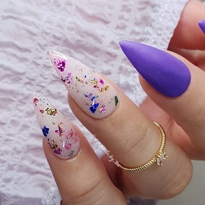 ABSTRACT- foil dip powder,  nail dip, dip powder, nail dip powder, dip powder nails, nail dips, diy nails