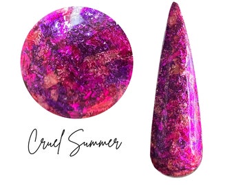 CRUEL SUMMER- valentines foil, foil dip powder, foil nail dip, dip powder, Valentine nails, dip powder nails, nail dips,