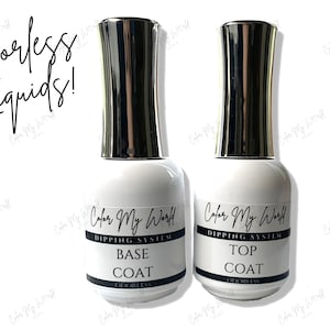 ODORLESS LIQUIDS-dip powder, nail dip, nail dipping powder, nail dip liquids, odorless top coat, odorless base coat, top coat,
