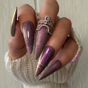 Petal to the Metal-chrome dip powder, chrome nail dip, reflective dip powder, reflective nail dip powder