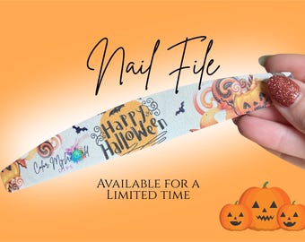HALLOWEEN NAIL FILE- nail file, 100/180 grit nail file, nail accessories, mani accessories, dip powder, nail dip