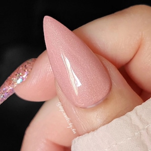 ROSEBUD- pink shimmer dip powder, pink shimmer nail dip, pink dip powder, pink nail dip powder, dip powder nails