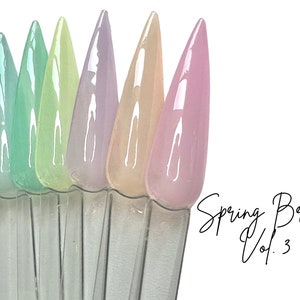SPRING BREAK Vol. 3 COLLECTION- milky solid collection, dip powder, nail dip, nail dip powder, dip powder nails, milky jelly dips