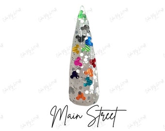 MAIN STREET-glitter dip powder,  nail dip, dip powder, dip powder nails, nail dip, dip nails, dip powders,