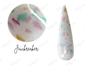 JAWBREAKER-glitter dip powder, glitter nail dip, dip powder, nail dip powder, dip powder nails, nail dips, milky dip powder, pastel