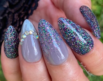 PRACTICAL MAGIC- glitter dip powder, glitter nail dip, dip powder, Halloween nails, dip powder nails, nail dips, Halloween dip powder