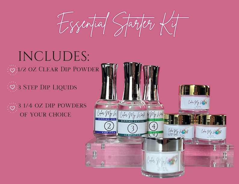 Dip Powder Starter Kit- dip powder liquids, dip powder kit, nail dip powder starter kit, nail dip starter kit, nail dip liquids image 5