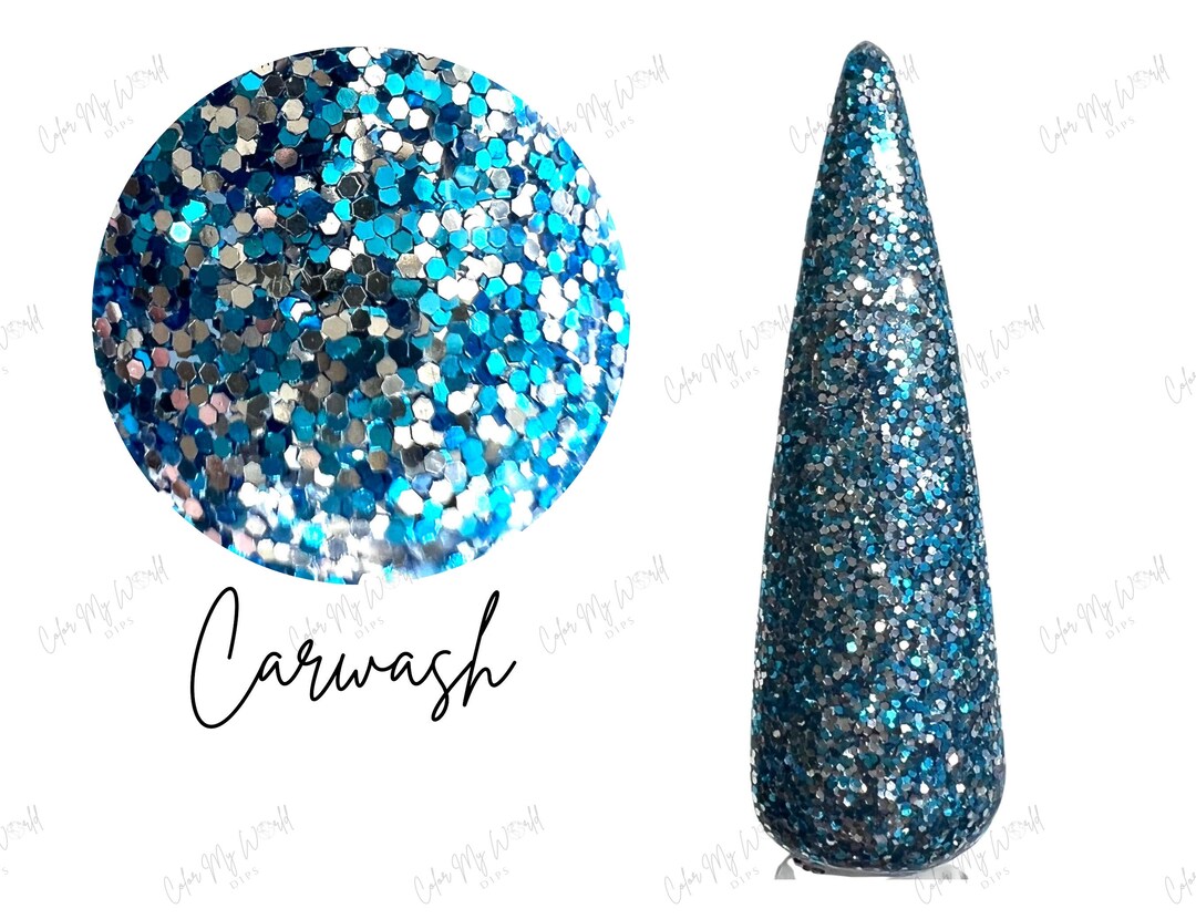 CARWASH Glitter Dip Powder, Glitter Nail Dip, Dip Powder, Nail Dip