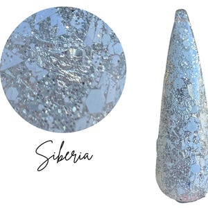 SIBERIA- nail dip, glitter dip powder,  glitter nail dip, dip powder, diy nails, dip powder nails,