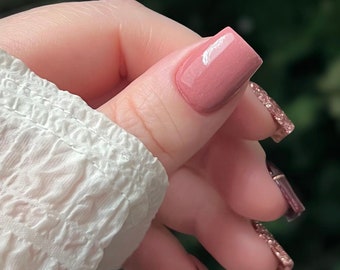 YES WAY,  ROSÈ- dusty rose pink nail dip powder, dusty rose dip powder, nail dip, dip nails, nail dips, dip powder for nails