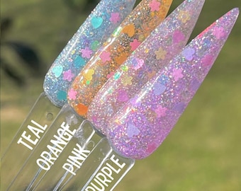 OOPSIE DAISY individual- Spring, glitter, dip powder, diy, nails at home