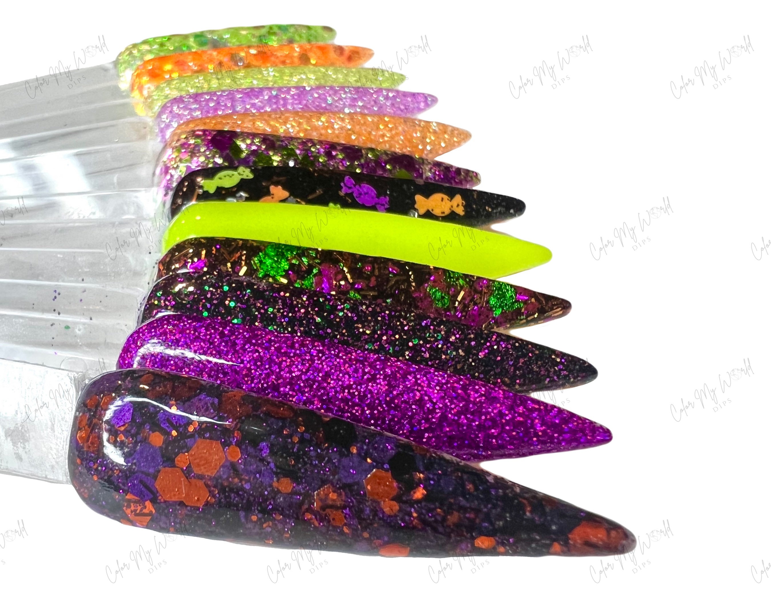 TRICK OR Treatglitter Dip Powder Glitter Nail Dip Dip Etsy