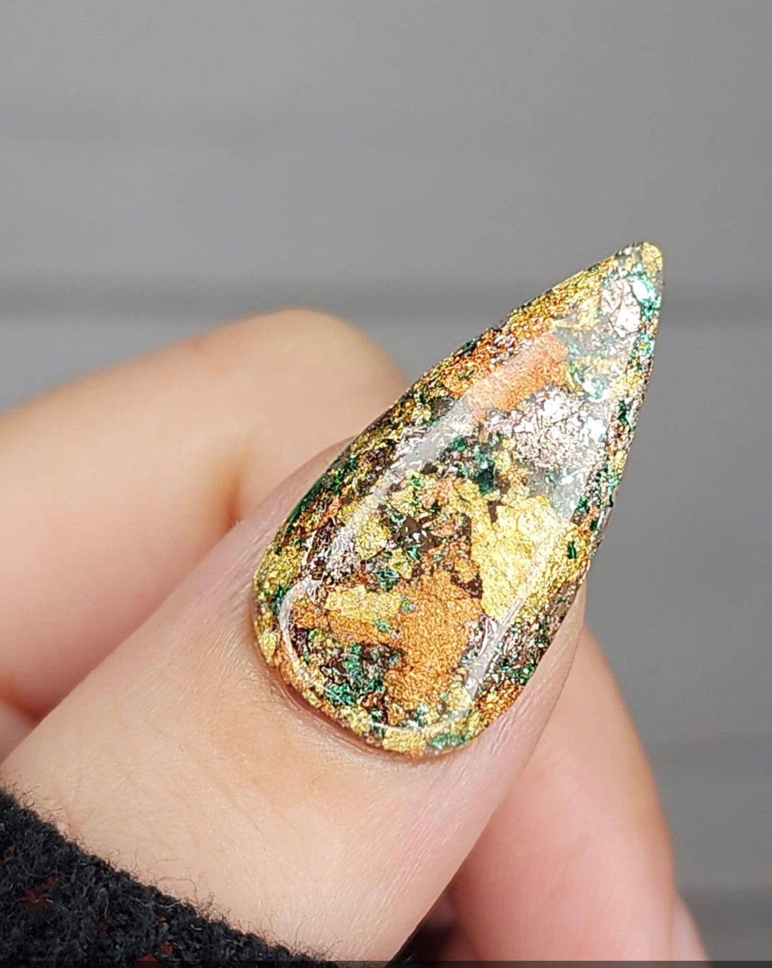 LEAF PILE- Seasonal, Fall Foil Dip Powder, Foil Nail Dip, Fall Dip ...