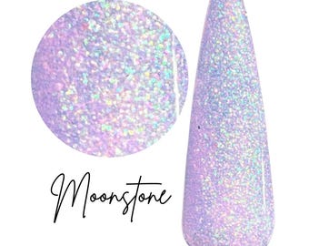 MOONSTONE- Spring nail dip, glitter dip powder, iridescent, pastel glitter