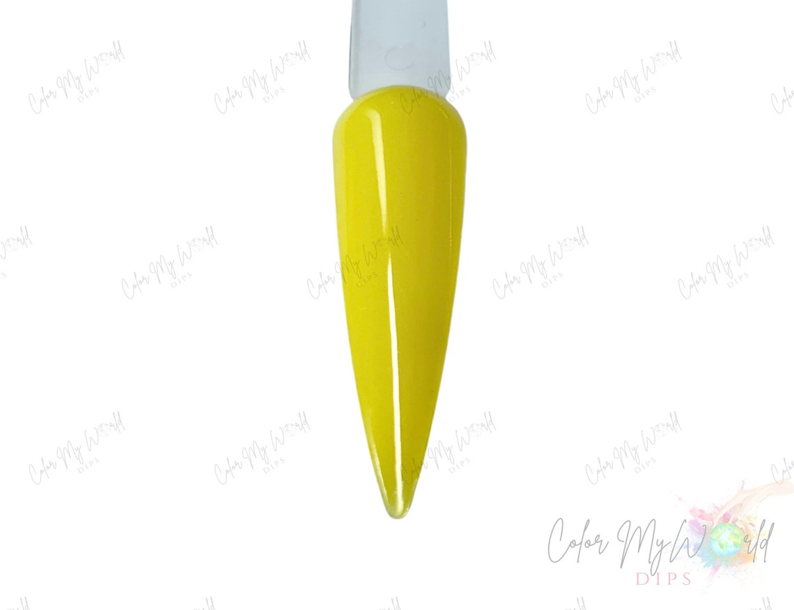 Sundazeyellow Dip Powder Yellow Nail Dip Dip Powder Nail Etsy