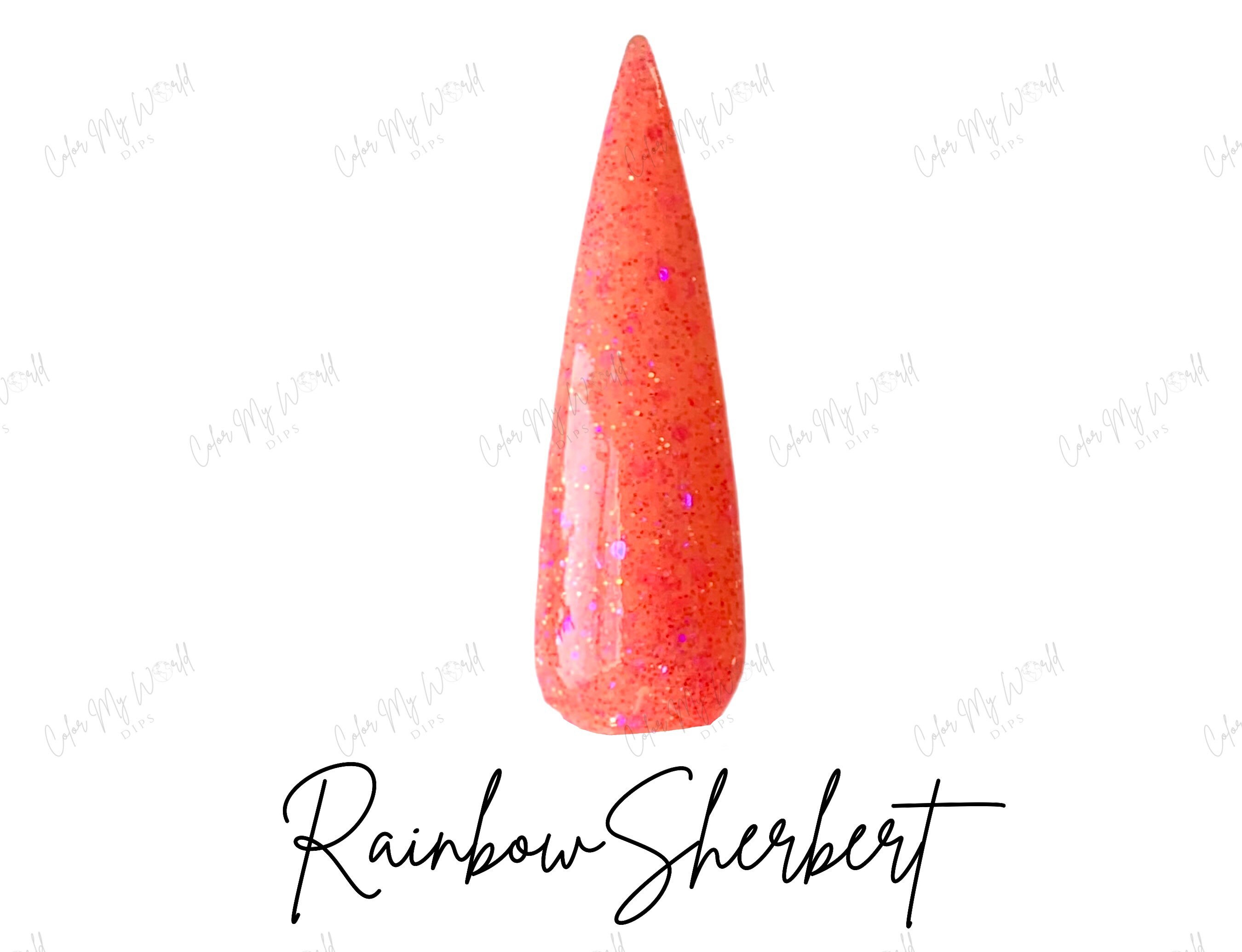Rainbow Sherbert glitter dip powder glitter nail dip dip Etsy