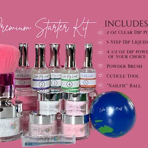 Dip Powder Starter Kit- dip powder liquids, dip powder kit, nail dip powder starter kit, nail dip starter kit, nail dip liquids image 3