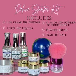 Dip Powder Starter Kit- dip powder liquids, dip powder kit, nail dip powder starter kit, nail dip starter kit, nail dip liquids image 4