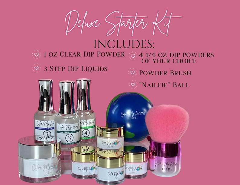 Dip Powder Starter Kit- dip powder liquids, dip powder kit, nail dip powder starter kit, nail dip starter kit, nail dip liquids image 4